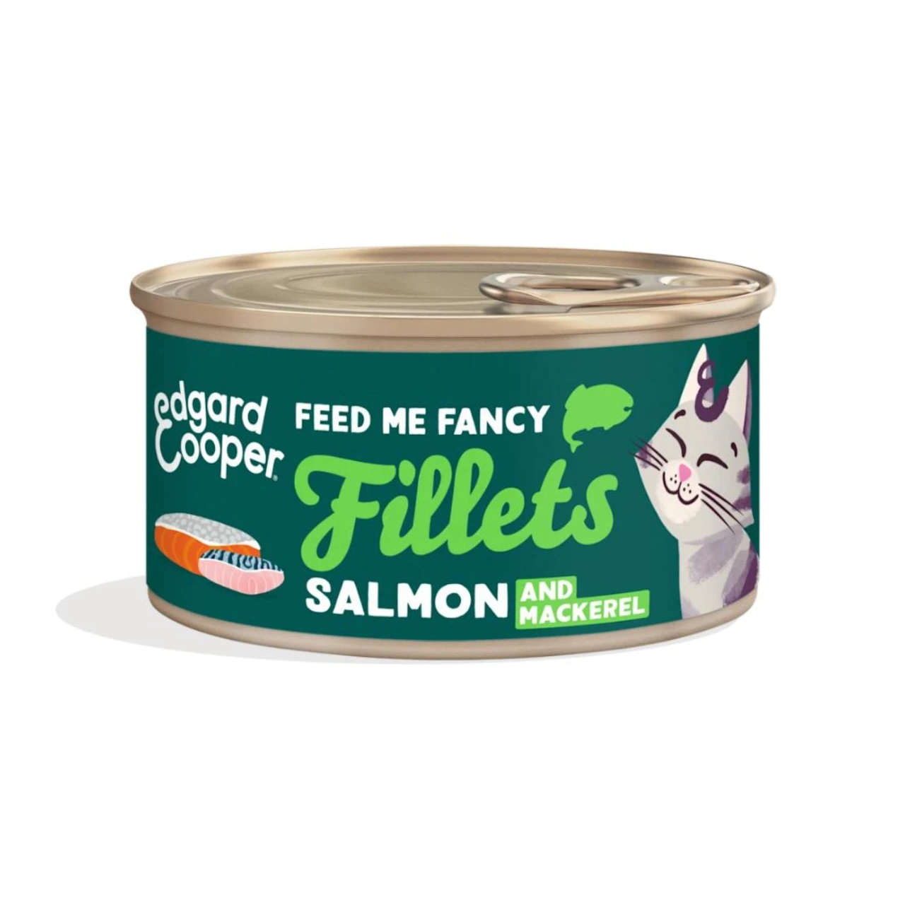 Edgard & Cooper kattefilet laks og makrel i bouillon 70 g